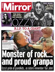 Daily Mirror front page for 24 July 2025