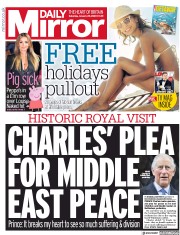 Daily Mirror (UK) Newspaper Front Page for 25 January 2020