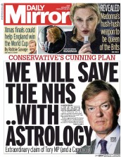 Daily Mirror (UK) Newspaper Front Page for 25 February 2015