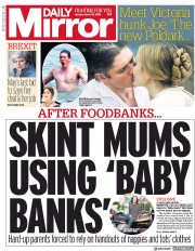 Daily Mirror (UK) Newspaper Front Page for 25 March 2019