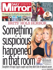 Daily Mirror (UK) Newspaper Front Page for 25 August 2018