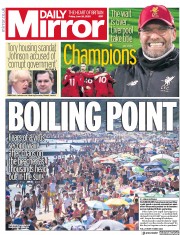 Daily Mirror (UK) Newspaper Front Page for 26 June 2020