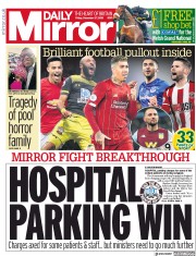 Daily Mirror (UK) Newspaper Front Page for 27 December 2019