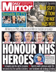 Daily Mirror (UK) Newspaper Front Page for 27 April 2020