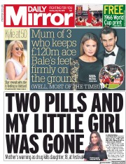 Daily Mirror (UK) Newspaper Front Page for 28 May 2018