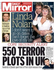 Daily Mirror (UK) Newspaper Front Page for 29 October 2016