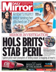 Daily Mirror (UK) Newspaper Front Page for 29 July 2019