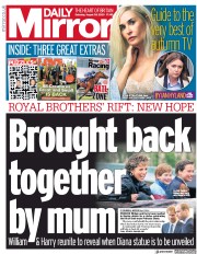 Daily Mirror (UK) Newspaper Front Page for 29 August 2020