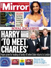 Daily Mirror front page for 29 August 2025