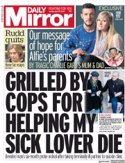 Daily Mirror (UK) Newspaper Front Page for 30 April 2018