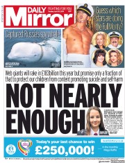 Daily Mirror (UK) Newspaper Front Page for 30 April 2019