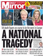 Daily Mirror (UK) Newspaper Front Page for 30 April 2020