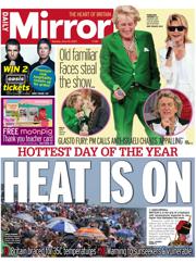 Daily Mirror front page for 30 June 2025