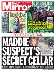 Daily Mirror (UK) Newspaper Front Page for 30 July 2020