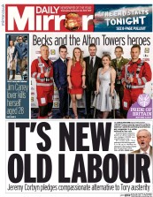 Daily Mirror (UK) Newspaper Front Page for 30 September 2015