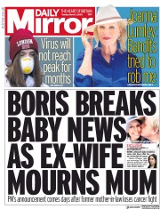 Daily Mirror (UK) Newspaper Front Page for 3 March 2020