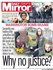 Daily Mirror (UK) Newspaper Front Page for 3 April 2018