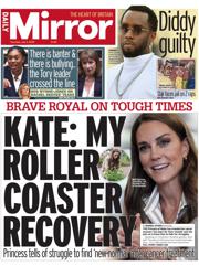 Daily Mirror front page for 3 July 2025