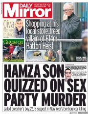 Daily Mirror (UK) Newspaper Front Page for 4 January 2019