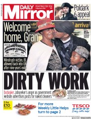 Daily Mirror (UK) Newspaper Front Page for 4 May 2018