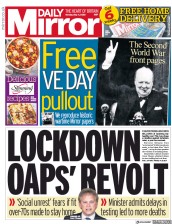 Daily Mirror (UK) Newspaper Front Page for 4 May 2020