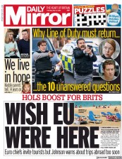 Daily Mirror (UK) Newspaper Front Page for 4 May 2021