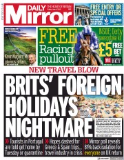 Daily Mirror (UK) Newspaper Front Page for 4 June 2021