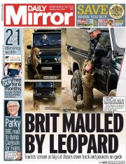 Daily Mirror (UK) Newspaper Front Page for 4 July 2015