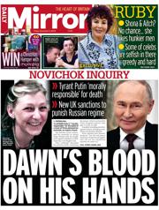 Daily Mirror front page for 5 December 2025