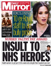 Daily Mirror (UK) Newspaper Front Page for 5 March 2021