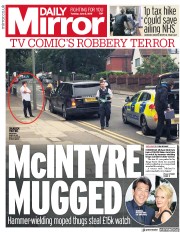 Daily Mirror (UK) Newspaper Front Page for 5 June 2018