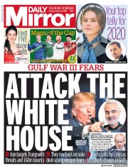 Daily Mirror (UK) Newspaper Front Page for 6 January 2020