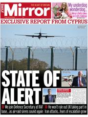 Daily Mirror front page for 6 March 2026