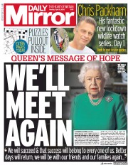 Daily Mirror (UK) Newspaper Front Page for 6 April 2020