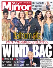 Daily Mirror (UK) Newspaper Front Page for 7 October 2020