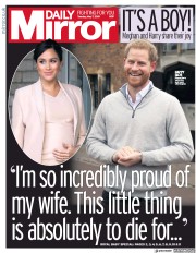 Daily Mirror (UK) Newspaper Front Page for 7 May 2019