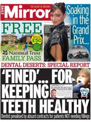 Daily Mirror front page for 7 July 2025