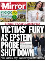 Daily Mirror front page for 8 July 2025