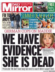 Daily Mirror (UK) Newspaper Front Page for 9 June 2020