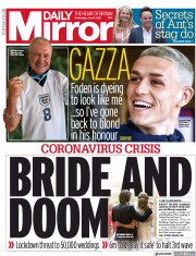 Daily Mirror (UK) Newspaper Front Page for 9 June 2021