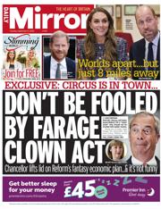 Daily Mirror front page for 9 September 2025