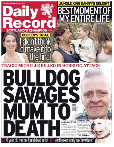 Daily Record Newspaper Front Page (UK) for 10 December 2024