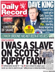 Daily Record (UK) Newspaper Front Page for 10 February 2021