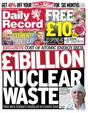 Daily Record front page for 10 February 2025