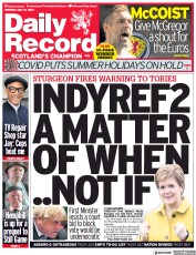 Daily Record (UK) Newspaper Front Page for 10 May 2021