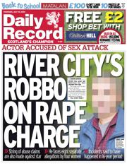 Daily Record front page for 10 July 2025