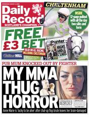 Daily Record front page for 11 March 2026