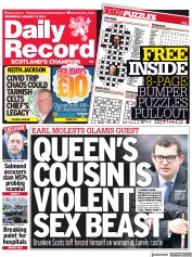 Daily Record (UK) Newspaper Front Page for 13 January 2021