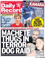 Daily Record (UK) Newspaper Front Page for 16 April 2021