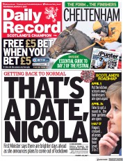 Daily Record (UK) Newspaper Front Page for 17 March 2021